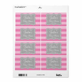 Stijlvolle aangepaste baby showers waterfles stick etiket (Full Sheet)