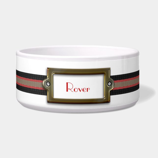 Stijlvolle aangepaste dog Bowl Voerbakje (Voorkant)