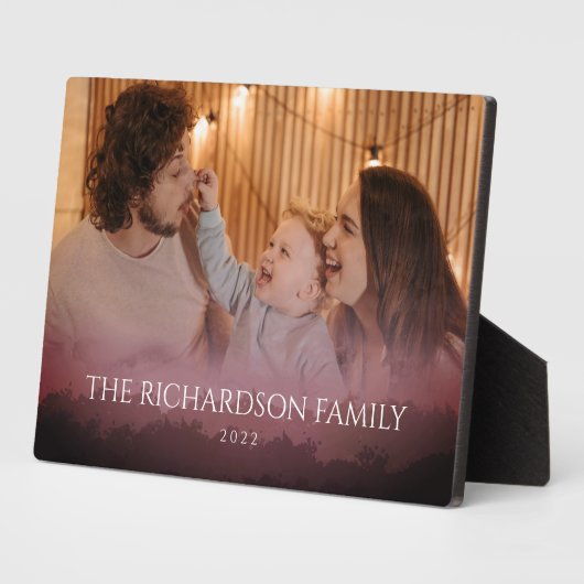 Stijlvolle aangepaste foto Bourgogne Fotoplaat (Zijkant)