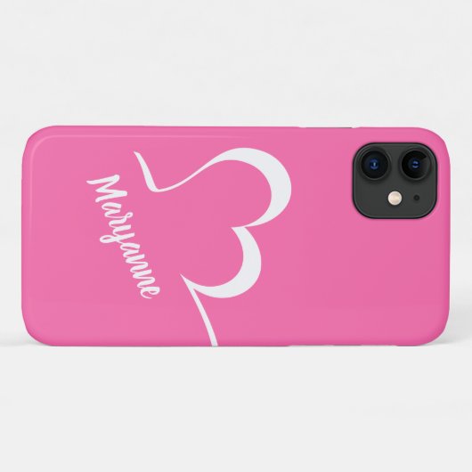 Stijlvolle aangepaste hartennaam en telefoonkwesti Case-Mate iPhone case (Achterkant (horizontaal))