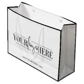 Stijlvolle aangepaste Logo met website minimalist Groot Cadeauzakje (Voorkant Gekanteld)