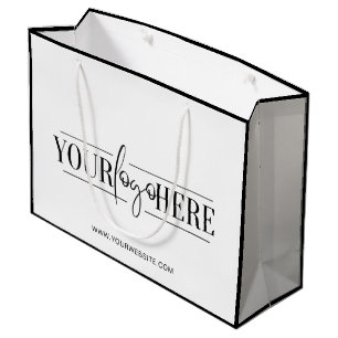 Stijlvolle aangepaste Logo met website minimalist Groot Cadeauzakje