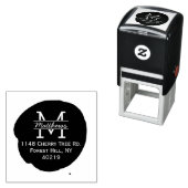 Stijlvolle aangepaste monogram inktpot zelfinktende stempel (In situ)