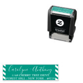 Stijlvolle aangepaste naam en zelfinkend adres  zelfinktende stempel (In situ)