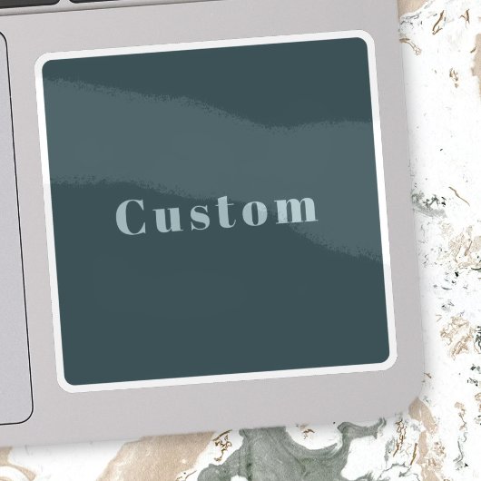 Stijlvolle aangepaste naam of andere tekst | Blauw Sticker