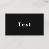 Stijlvolle aangepaste naam of andere tekst | Zwart Informatiekaartje (Voorkant)
