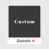 Stijlvolle aangepaste naam of andere tekst | Zwart Sticker (Vel)