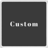 Stijlvolle aangepaste naam of andere tekst | Zwart Sticker (Voorkant)