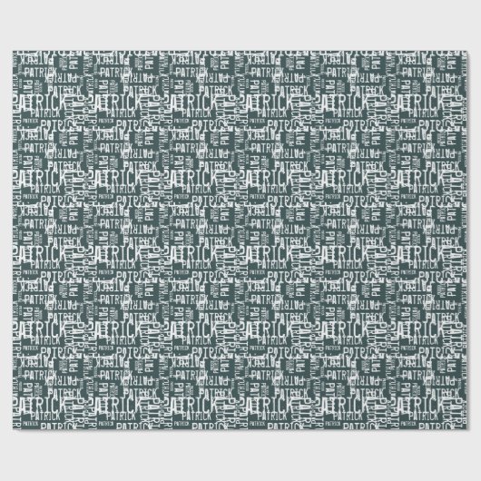 Stijlvolle, aangepaste naampatroontypografie cadeaupapier (Vlak)