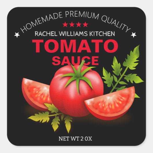 Stijlvolle aangepaste tomatensaus Stickers voor la (Voorkant)