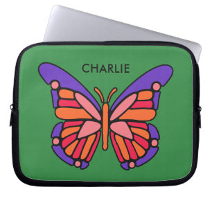 Stijlvolle, aangepaste vlinder laptophoezen laptop sleeve