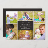 Stijlvolle aankondiging van de geboorte van Collag (Voorkant / Achterkant)