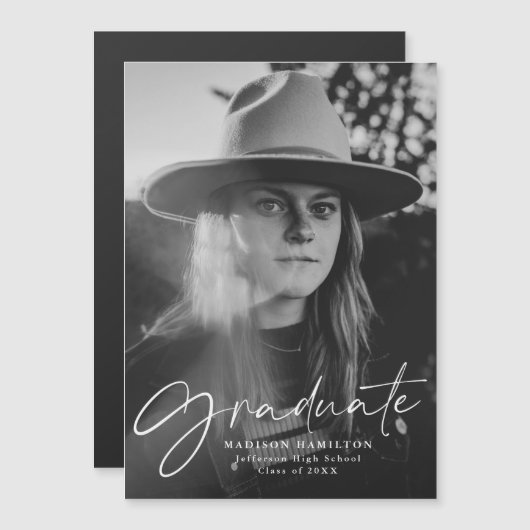 Stijlvolle aankondiging van het Afstuderen van de (Voorkant / Achterkant)