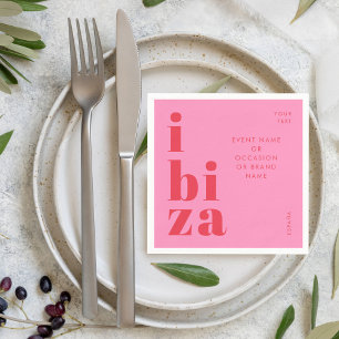 Stijlvolle aanpasbare Ibiza Spanje feest Servet