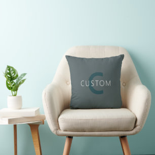 Stijlvolle Aanpasbare Monogram Sjabloon Kussen