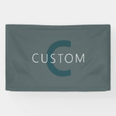 Stijlvolle Aanpasbare Monogram Sjabloon Spandoek (Horizontaal)