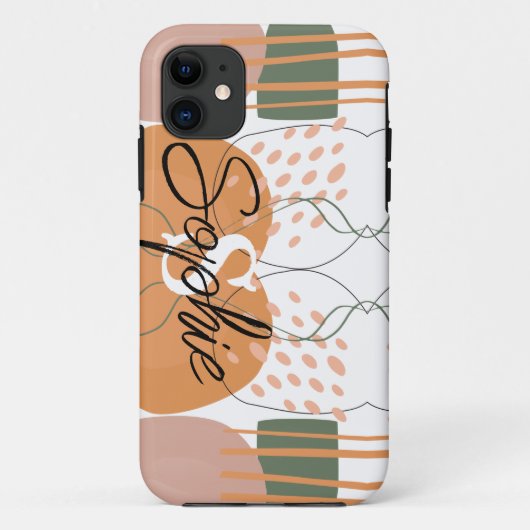 Stijlvolle Abstracte esthetische monogram, kleurri Case-Mate iPhone Case (Achterkant)