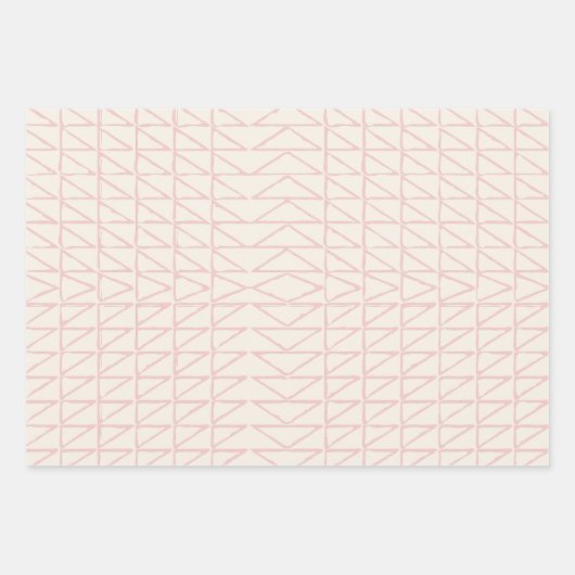 Stijlvolle Abstracte geometrische lijnkunst in Blu Inpakpapier Vel (Voorkant 3)