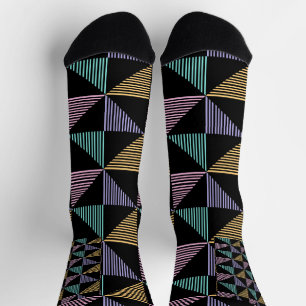 Stijlvolle Abstracte Geometrische Print – Modern e Sokken