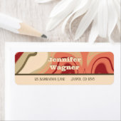 Stijlvolle Abstracte kleurrijke moderne swirl-insp Etiket (Insitu)