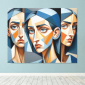 Stijlvolle Abstracte kunst Canvas, Unieke Home Dec Canvas Afdruk (Insitu (Houten vloer))