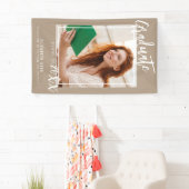 Stijlvolle Afstuderen fotobanner Spandoek (Insitu)