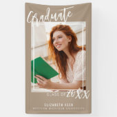 Stijlvolle Afstuderen fotobanner Spandoek (Verticaal)