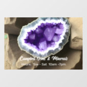 Stijlvolle Amethyst Geode Aangepaste Zakelijke Raamsticker (Vel)