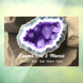 Stijlvolle Amethyst Geode Aangepaste Zakelijke Raamsticker (Vel 3)