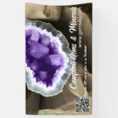 Stijlvolle Amethyst Geode Custom Trade Show Banner (Verticaal)
