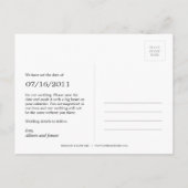 Stijlvolle Ampersand Save The Date Briefkaart (bla (Achterkant)