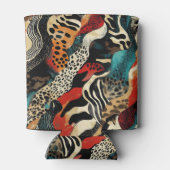 Stijlvolle Animal Print Fusion Design Blikjeskoeler (Achterkant)