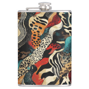 Stijlvolle Animal Print Fusion Design Heupfles