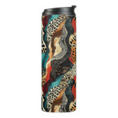 Stijlvolle Animal Print Fusion Design Thermosbeker (Gedraaid links)