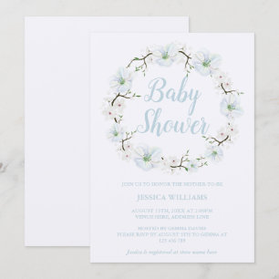 Stijlvolle Apple Flower Wreath Baby shower Kaart