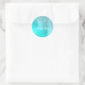 Stijlvolle aqua blue mint glitter druppelt haar &  ronde sticker (Tas)