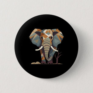 Stijlvolle artistieke redding olifanten van olifan ronde button 5,7 cm