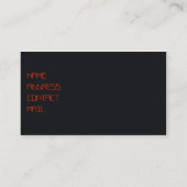 Stijlvolle auto met lamp visitekaartje (Achterkant)