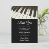 Stijlvolle B&W Piano Keys Foto Dank u Bedankkaart (Staand voorkant)