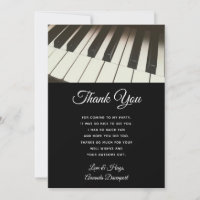 Stijlvolle B&W Piano Keys Foto Dank u