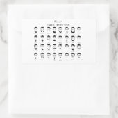 Stijlvolle Baard Types Sticker (Tas)