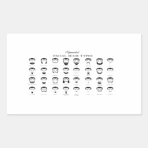 Stijlvolle Baard Types Sticker