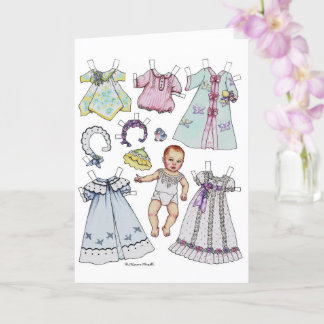stijlvolle Baby Doll Blank Note Card Kaart