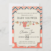 Stijlvolle baby shower uitnodiging (Voorkant)