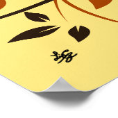 Stijlvolle Baltimore Oriole Art Poster (Hoek)