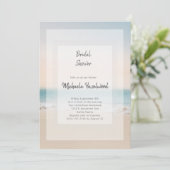 Stijlvolle beach Bridal Shower Invitation Kaart (Staand voorkant)