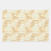 Stijlvolle Beach Shell Patroon Beige en Cream Inpakpapier Vel (Voorkant 3)