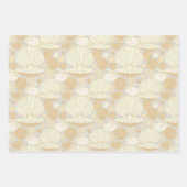 Stijlvolle Beach Shell Patroon Beige en Cream Inpakpapier Vel (Voorkant 2)