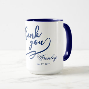 Stijlvolle Bedankt Navy 15 oz Combo Mok voor Cadea