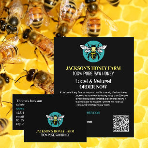 Stijlvolle Bee Logo - Beeyard, Honey Boerderij Adv Flyer